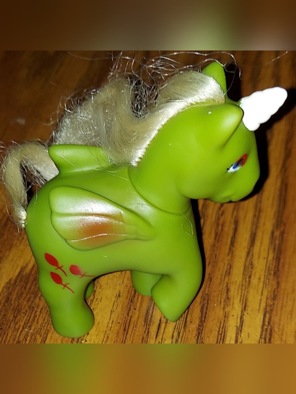 Green Unicorn Pony Toy with Blonde Mane